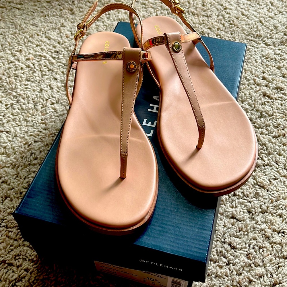 Rose gold sandals